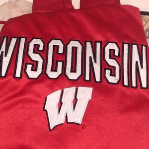 Red Wisconsin badgers hoodie